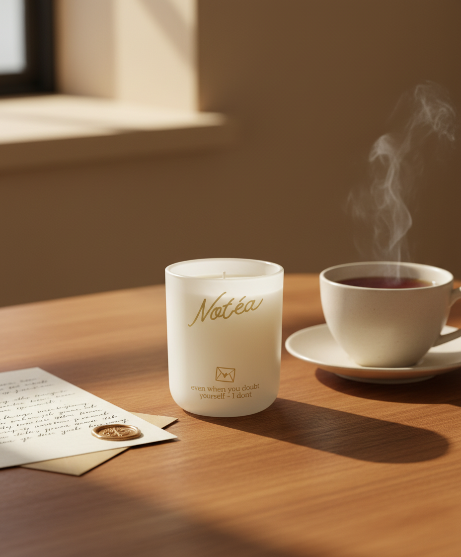 Soy Wax Engraved Message Gift Candle – Scented Luxury Peach Couture Aroma