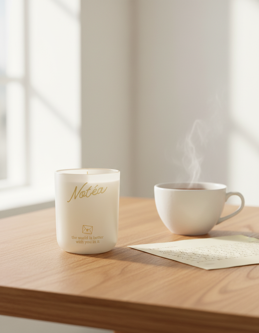 Soy Wax Engraved Message Gift Candle – Scented Luxury Lychee Peony Aroma