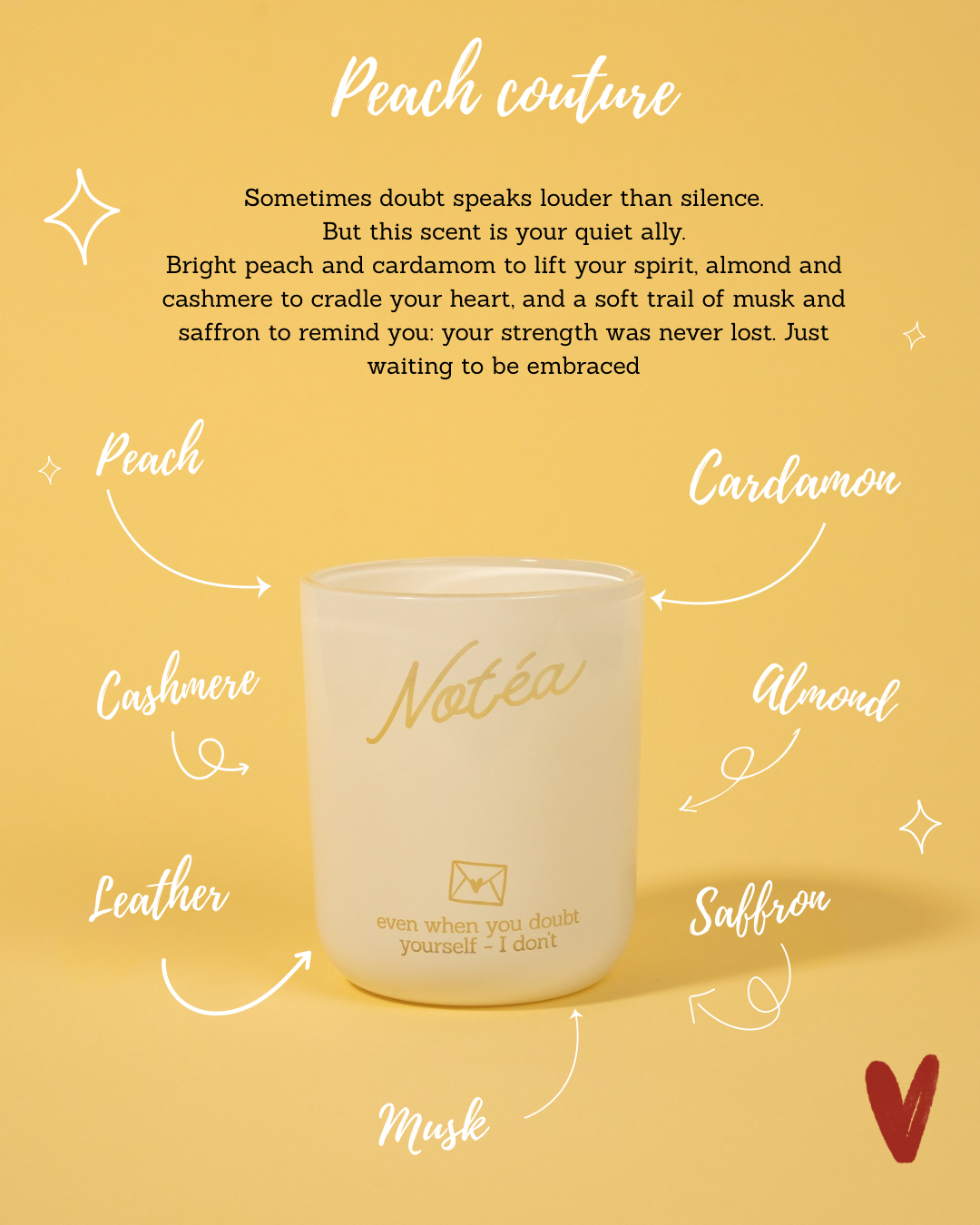 Soy Wax Engraved Message Gift Candle – Scented Luxury Peach Couture Aroma